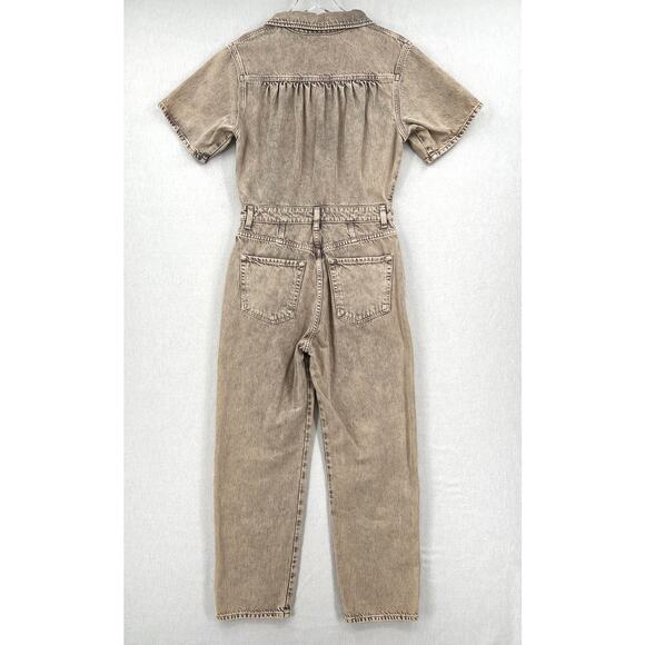 CITIZENS OF HUMANITY Denim Jumpsuit Womens Small Gray Short Sleeve Lucie Romper - Picture 2 of 15